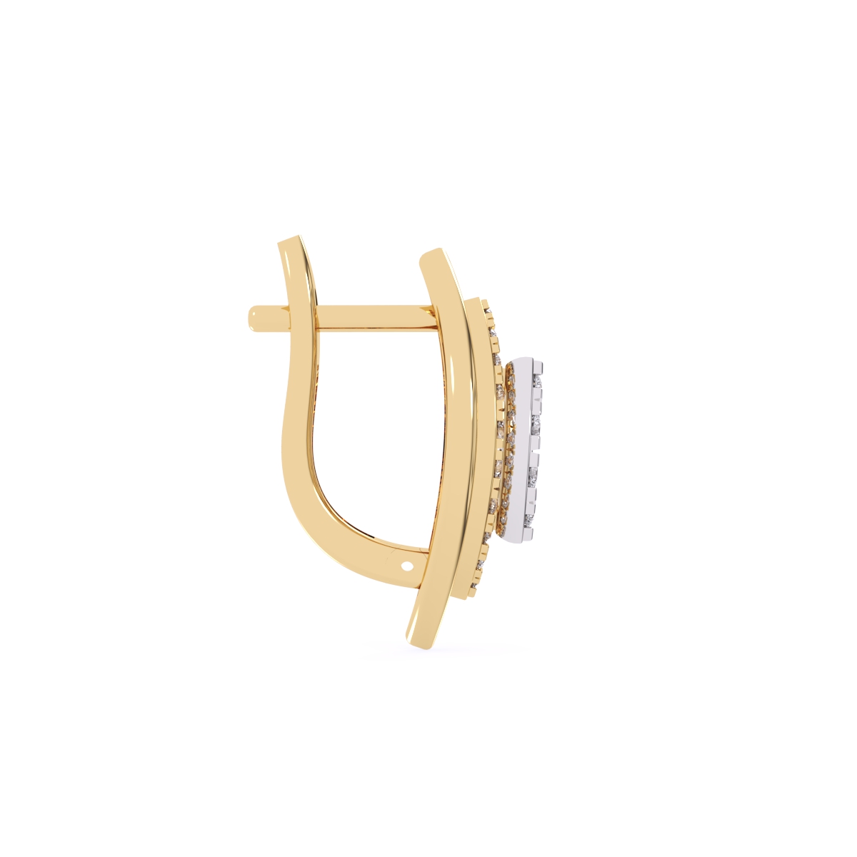 Trendy Leaf Style Cluster Hoop Earrings